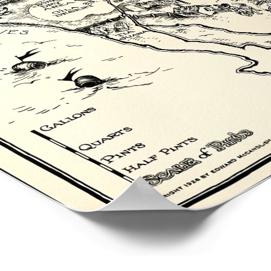 BOOTLEGGERS MAP VERBOD VAN DE U.S. 1926 POSTER (Hoek)