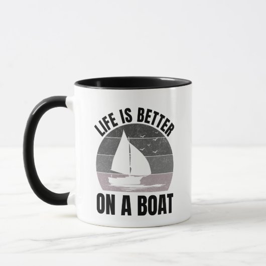 Bootliefhebber Boten Zeiler Zeiler Zeilboot Vissen Mok (Links)