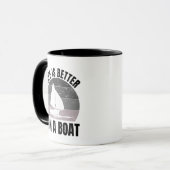 Bootliefhebber Boten Zeiler Zeiler Zeilboot Vissen Mok (Voorkant links)