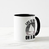 Bootliefhebber Boten Zeiler Zeiler Zeilboot Vissen Mok (Voorkant rechts)