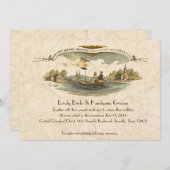 bootliefhebbers bruiloft uitnodiging (Voorkant / Achterkant)