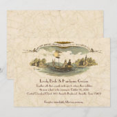 bootliefhebbers huwelijksuitnodiging --korting kaart (Voorkant / Achterkant)