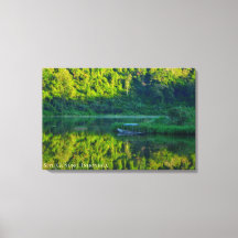 Bootmeer groen bos reflectie Indonesië scène