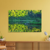 Bootmeer groen bos reflectie Indonesië scène Canvas Afdruk (Insitu (Woonkamer))