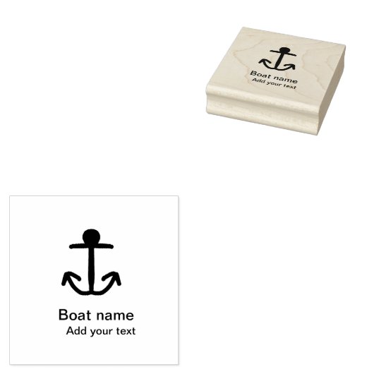 Bootnaam aangepaste anker zeilen zomer tekst toevo rubberstempel (Gestempeld)
