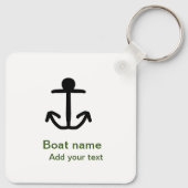 Bootnaam aangepaste anker zeilen zomer tekst toevo sleutelhanger (Achterkant)