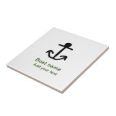 Bootnaam aangepaste anker zeilen zomer tekst toevo tegeltje (Zijkant)