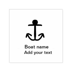 Bootnaam aangepaste anker zeilen zomer tekst toevo  zelfinktende stempel