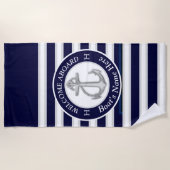 Bootnaam Anker Welkom aan boord Strandlaken (Voorkant)