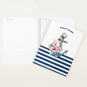 Bootnaam, Bloemanker Navy Blauwe Strepen   Planner (Display)