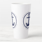 Bootnaam en Anker Navy/Mint ID619 Latte Mok (Voorkant)