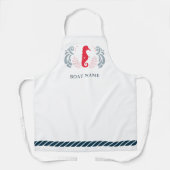 Bootnaam gepersonaliseerd nautisch Zee Schort (Voorkant)