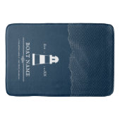 Bootnaam Gepersonaliseerde vuurtoren Badmat (Voorkant)