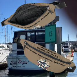 Bootnaam/Home Port Classic Maritieme Kapiteins Heuptasje
