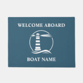 Bootnaam Klassieke Nautische Vuurtoren Deurmat (Voorkant)