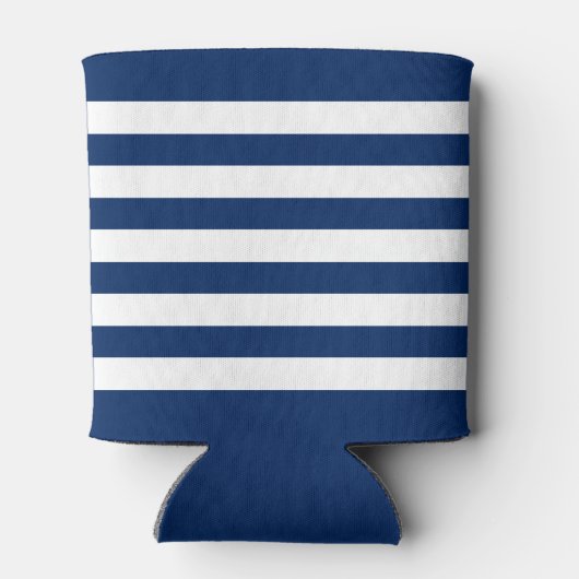 Bootnaam Nautisch Ankerkompas Navy stripes Blikjeskoeler (Achterkant)