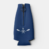 Bootnaam nautische anker riemen & schepen wiel mar flesjeskoeler (Achterkant)