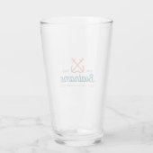 Bootnaam Navy Blue Gepersonaliseerd Modern Glas (Achterkant)