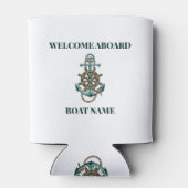 Bootnaam toevoegen Nautical Sailing Anchor Blikjeskoeler (Achterkant)