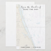 Bootnaam vanaf de dekken van Stuart FL Nautical Briefpapier (Voorkant / Achterkant)