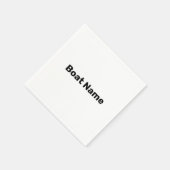 Bootnaam Witte en Zwarte Tekst Sjabloon Servet (Hoek)