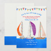 Bootparade van Lichtjes Uitnodiging (Voorkant / Achterkant)