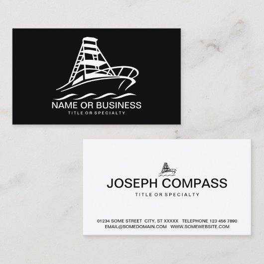 bootpictogram visitekaartje (Voorkant / Achterkant)