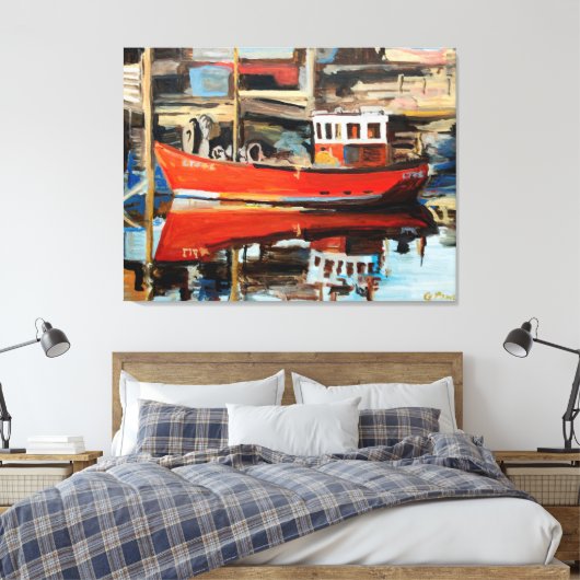 bootreflectie canvas afdruk (Insitu (Slaapkamer))