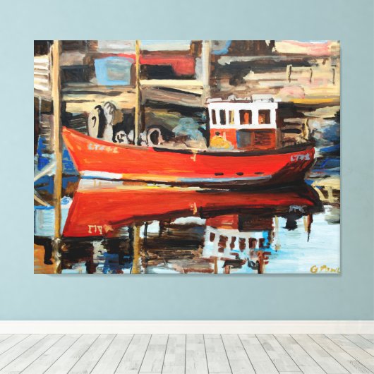 bootreflectie canvas afdruk (Insitu (Houten vloer))