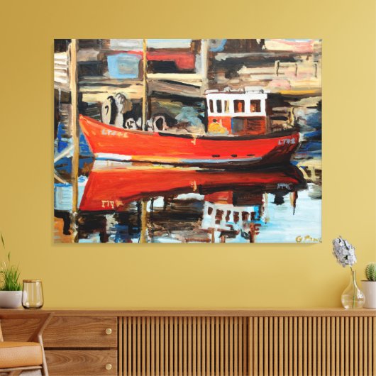 bootreflectie canvas afdruk (Insitu (Woonkamer))