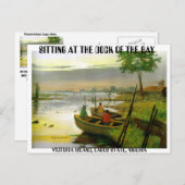 bootrit 2, ZITTING AAN DE DOCK VAN DE BAY, V... Briefkaart (Voorkant / Achterkant)