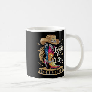 Boots & Bling It A Cowgirl Thing Rodeo Wester Koffiemok
