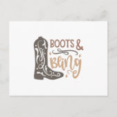 Boots and Bling Briefkaart (Voorkant)