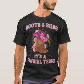 Boots and Bling is een cowgirl ding waar Rodeo van T-shirt (Voorkant)