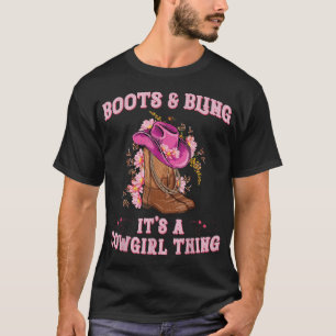 Boots and Bling is een cowgirl ding waar Rodeo van T-shirt