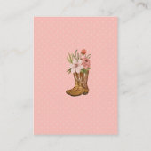 Boots and Bows Baby Girl Shower Books for Baby Informatiekaartje (Achterkant)