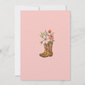 Boots and Bows Baby Girl Shower Kaart (Achterkant)