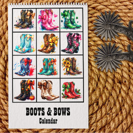 Boots and Bows Coquette Cowgirl Calendar Kalender