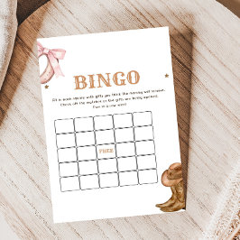 Boots and Bows Gender Reveal Bingo Game