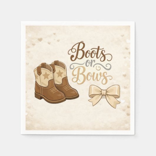Boots and Bows Napkin Servet (Voorkant)