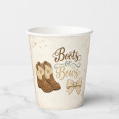Boots and Bows Paper Cup Papieren Bekers (Achterkant)