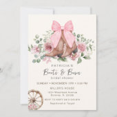 Boots and Bows Pink Cowgirl Vrijgezellenfeest Kaart (Voorkant)