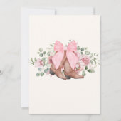 Boots and Bows Pink Cowgirl Vrijgezellenfeest Kaart (Achterkant)