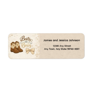 Boots and Bows Return Address Label