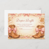 Boots And Bows Western Diapper Raffle Informatiekaartje (Voorkant / Achterkant)