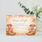 Boots And Bows Western Diapper Raffle Informatiekaartje (Staand voorkant)