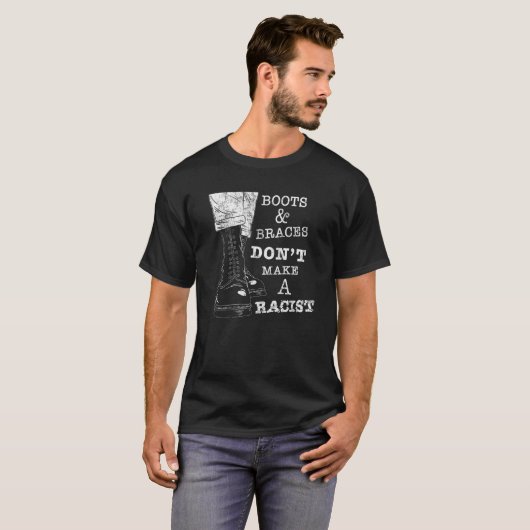 Boots and Braces Anti Racism Street Punks Skinh T-shirt (Voorkant volledig)