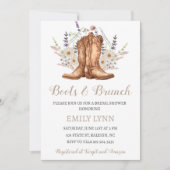 Boots and Brunch Western Bridal Shower Invitation Kaart (Voorkant)