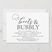 Boots and Bubble, Bride to be, Vrijgezellenfeest Kaart (Voorkant)