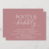 Boots and Bubble, Bride to be, Vrijgezellenfeest Kaart (Voorkant / Achterkant)